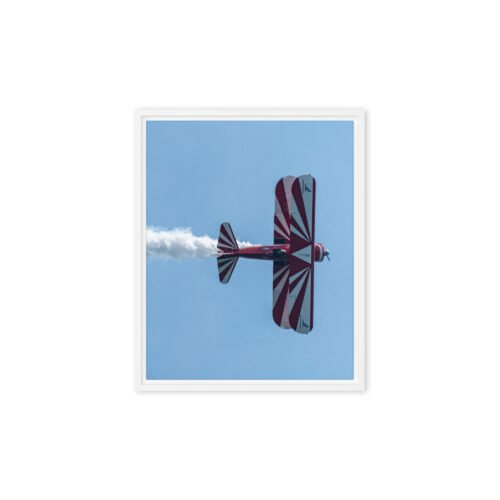 Aerobatic Stunt Plane Framed Canvas