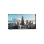 Chicago River Night City Lights Enhanced Matte Paper Framed Poster