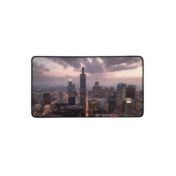 Chicago Twilight Skyline Desk Mat