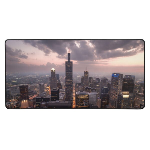 Chicago Twilight Skyline Desk Mat