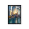 Chicago River Golden Hour Framed Canvas