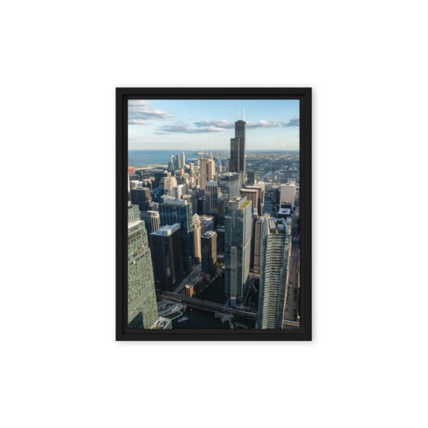 Chicago Skyline Heights Framed Canvas