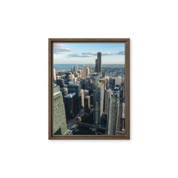 Chicago Skyline Heights Framed Canvas