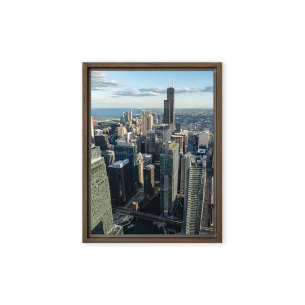 Chicago Skyline Heights Framed Canvas