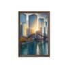 Chicago River Golden Hour Framed Canvas