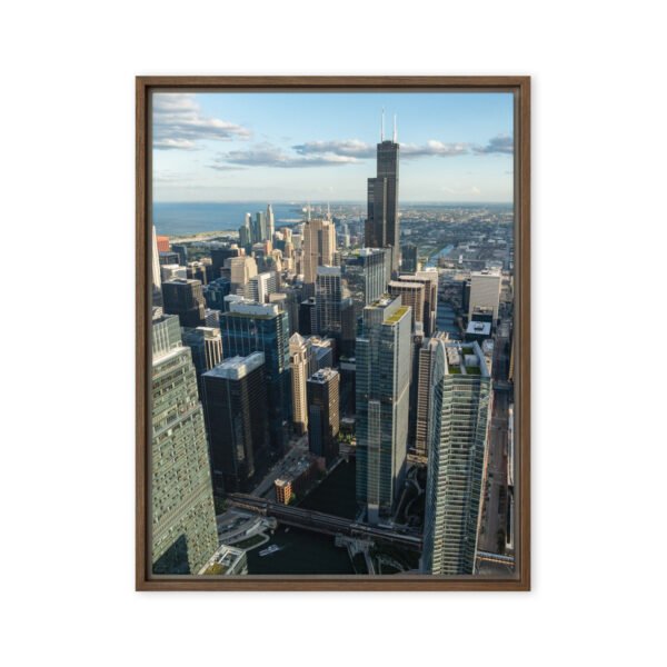 Chicago Skyline Heights Framed Canvas