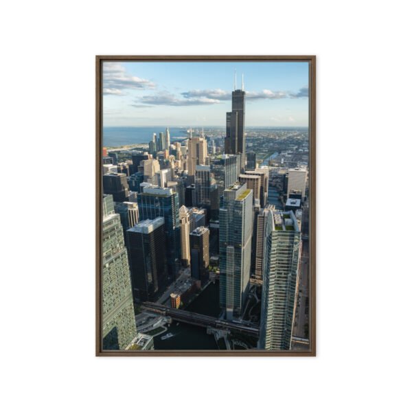 Chicago Skyline Heights Framed Canvas