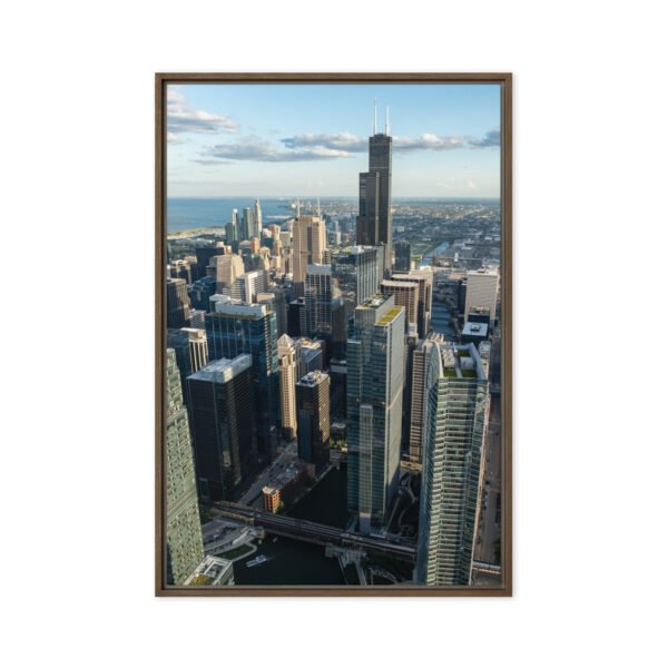 Chicago Skyline Heights Framed Canvas