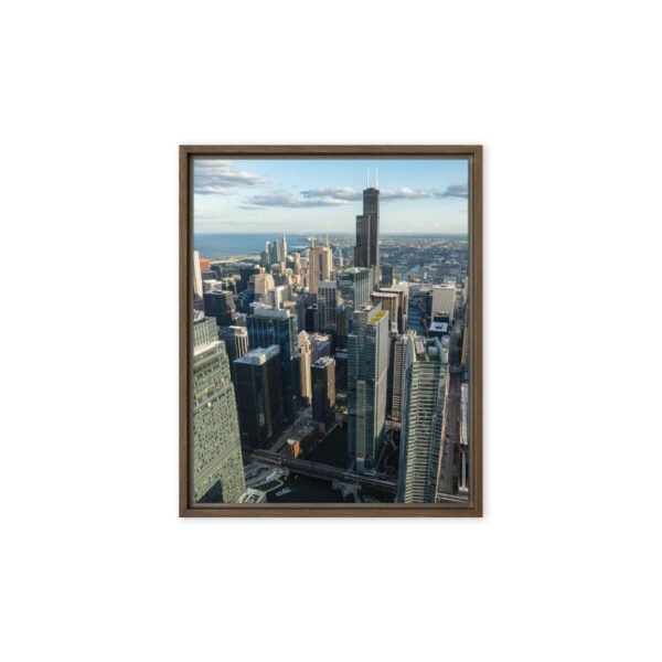 Chicago Skyline Heights Framed Canvas