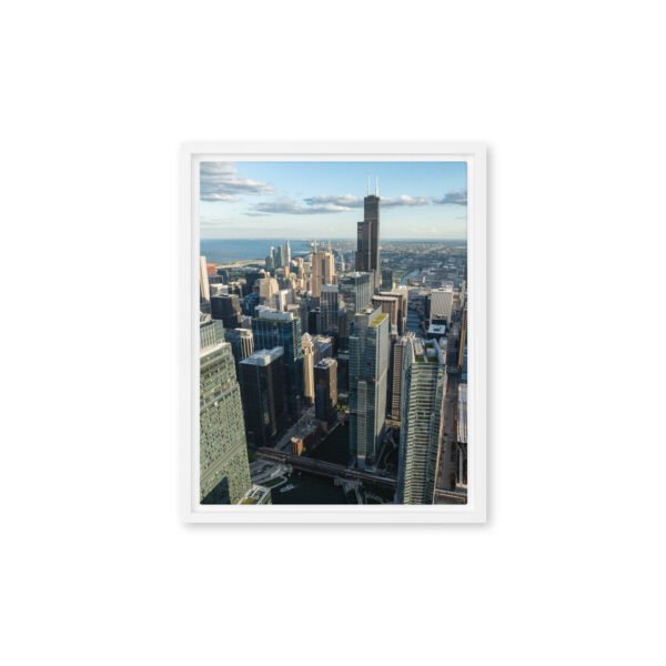 Chicago Skyline Heights Framed Canvas