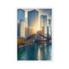 Chicago River Golden Hour Framed Canvas