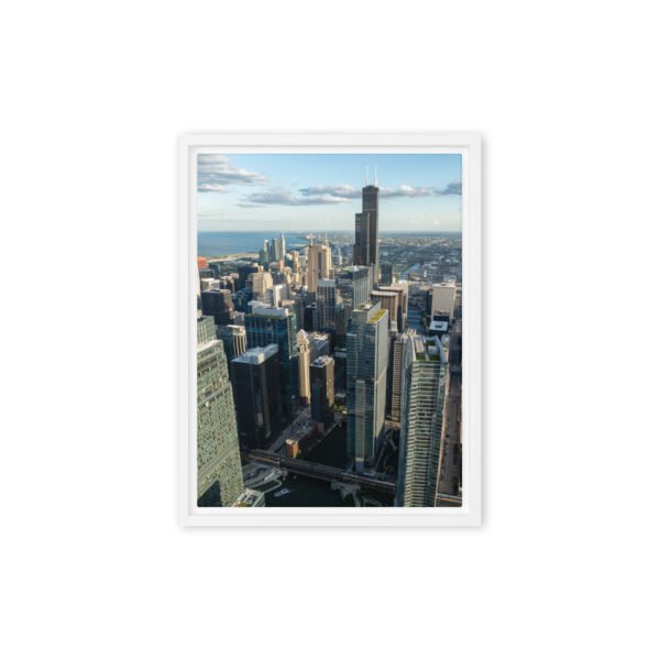 Chicago Skyline Heights Framed Canvas