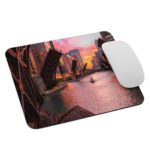 Chicago River Night City Lights Enhanced Matte Paper Framed Poster