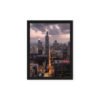 Chicago Twilight Skyline Framed Canvas