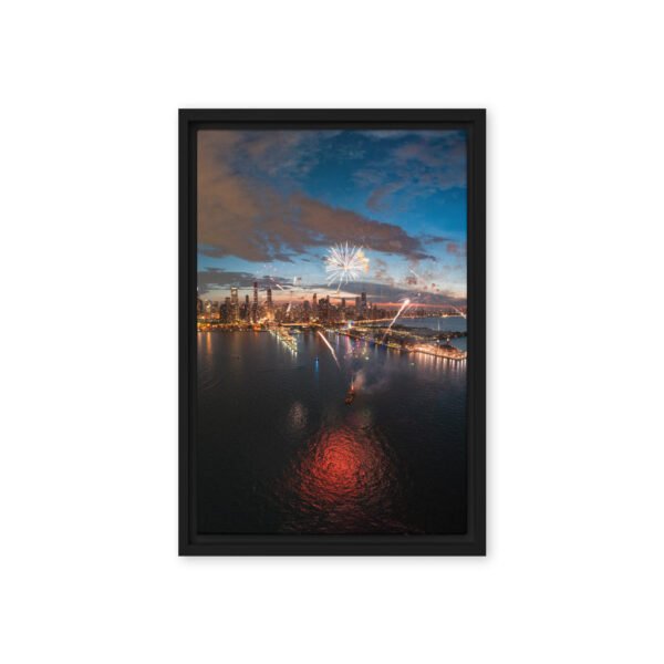 framed-canvas-in-black-12x18-front-691b38803b6f7.jpg Chicago Fireworks Night Framed Canvas