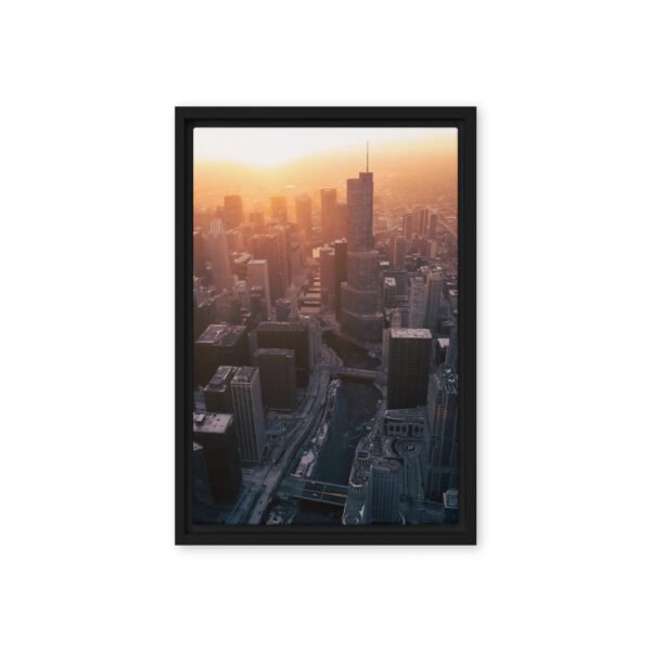 Chicago Golden Dawn Framed Canvas