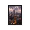 Chicago Twilight Skyline Framed Canvas