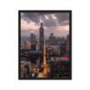 Chicago Twilight Skyline Framed Canvas