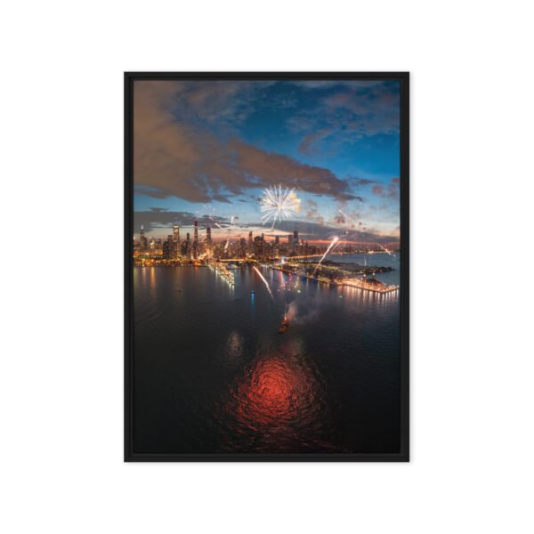 framed-canvas-in-black-20x28-front-691b38803b7b5.jpg Chicago Fireworks Night Framed Canvas