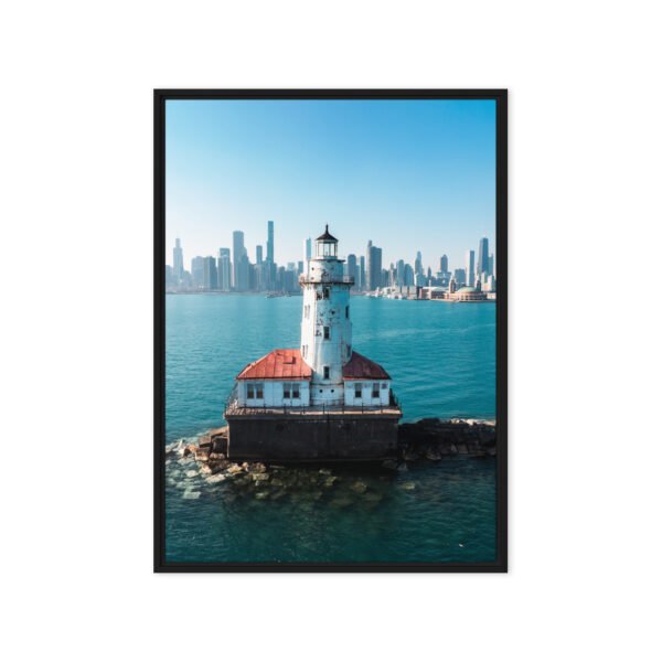 Chicago Harbor Lighthouse Framed Canvas