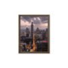 Chicago Twilight Skyline Framed Canvas