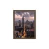 Chicago Twilight Skyline Framed Canvas