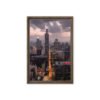 Chicago Twilight Skyline Framed Canvas