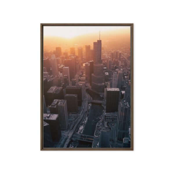 Chicago Golden Dawn Framed Canvas