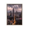 Chicago Twilight Skyline Framed Canvas