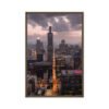 Chicago Twilight Skyline Framed Canvas