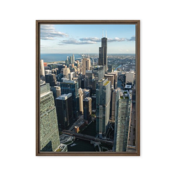 Chicago Skyline Heights Framed Canvas