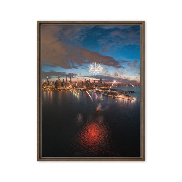 framed-canvas-in-brown-24x32-front-691b38803bd04.jpg Chicago Fireworks Night Framed Canvas