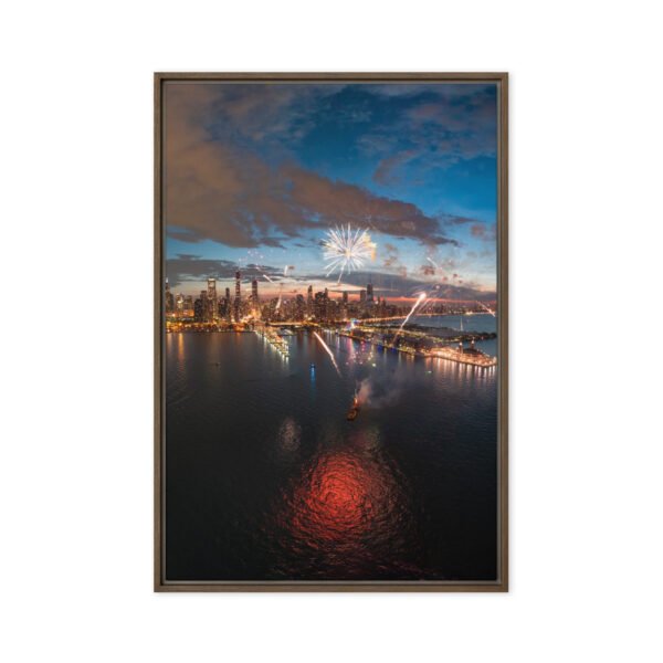 framed-canvas-in-brown-24x36-front-691b38803bdb3.jpg Chicago Fireworks Night Framed Canvas