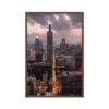 Chicago Twilight Skyline Framed Canvas