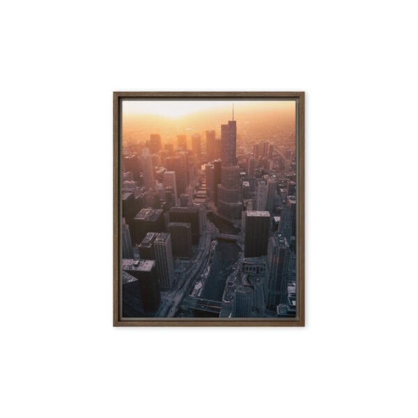 Chicago Golden Dawn Framed Canvas