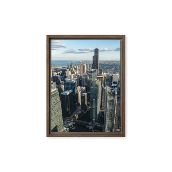 Chicago Skyline Heights Framed Canvas