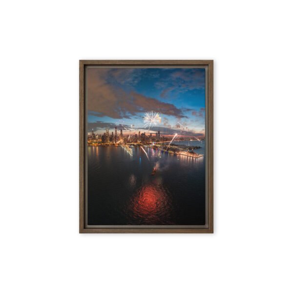 framed-canvas-in-brown-9x12-front-691b38803b99d.jpg Chicago Fireworks Night Framed Canvas