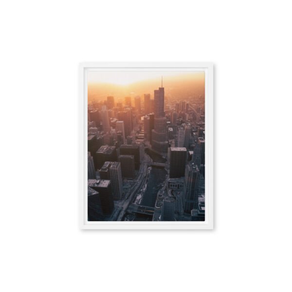 Chicago Golden Dawn Framed Canvas
