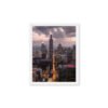Chicago Twilight Skyline Framed Canvas