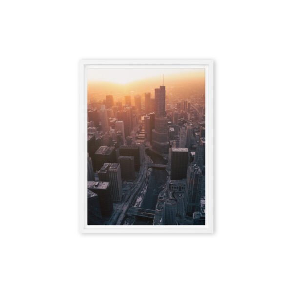 Chicago Golden Dawn Framed Canvas