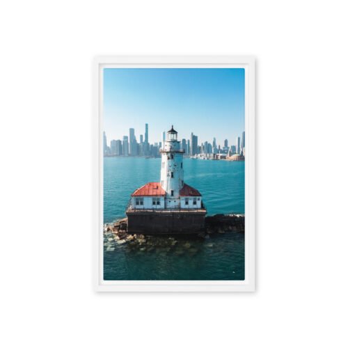 Chicago Harbor Lighthouse Framed Canvas