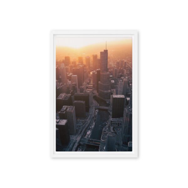 Chicago Golden Dawn Framed Canvas