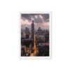 Chicago Twilight Skyline Framed Canvas