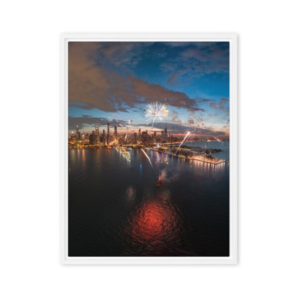 framed-canvas-in-white-18x24-front-691b38803c1ab.jpg Chicago Fireworks Night Framed Canvas