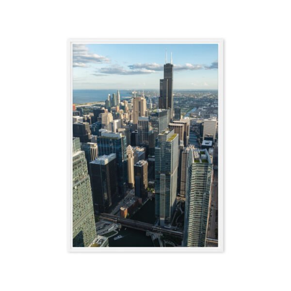 Chicago Skyline Heights Framed Canvas