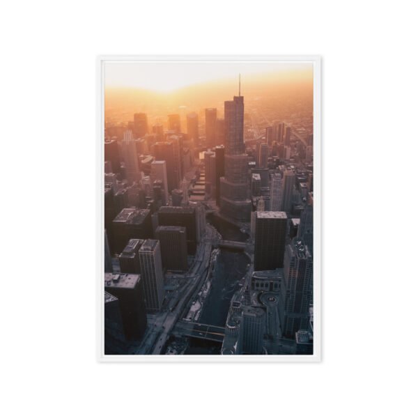 Chicago Golden Dawn Framed Canvas