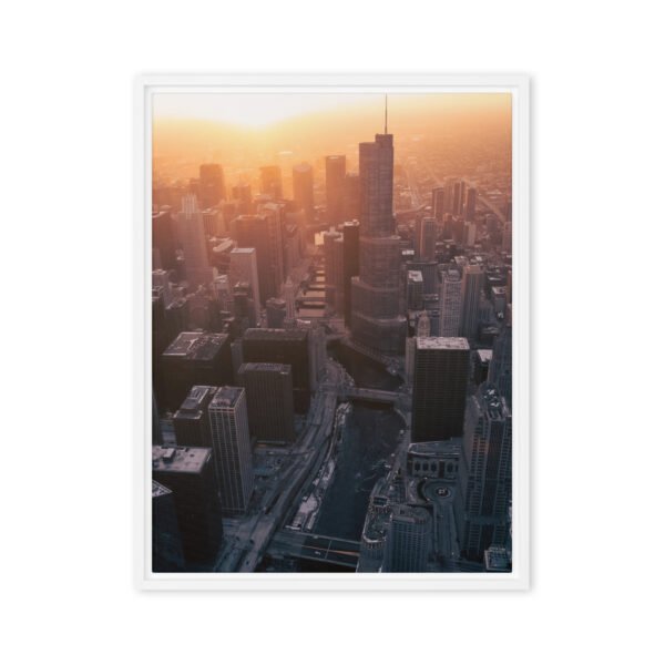 Chicago Golden Dawn Framed Canvas