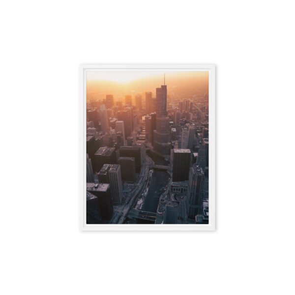 Chicago Golden Dawn Framed Canvas