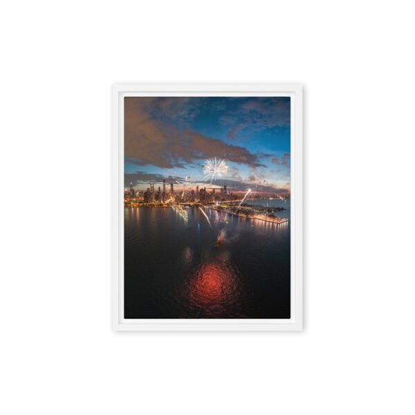 framed-canvas-in-white-9x12-front-691b38803bf0b.jpg Chicago Fireworks Night Framed Canvas