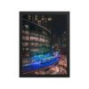 Chicago Neon L Train Night Enhanced Matte Paper Framed Poster